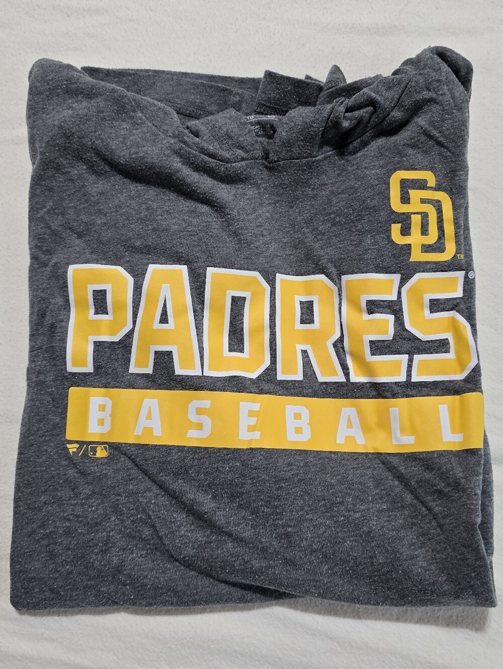 Fanatics San Diego Padres Short Sleeve Hoodie T-Shirt XL Gray MLB Baseball